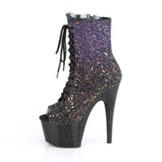 ADORE-1021OMBG Purple Multi Glitter/Black Ankle Boot Pleaser US Size (Women's): 5