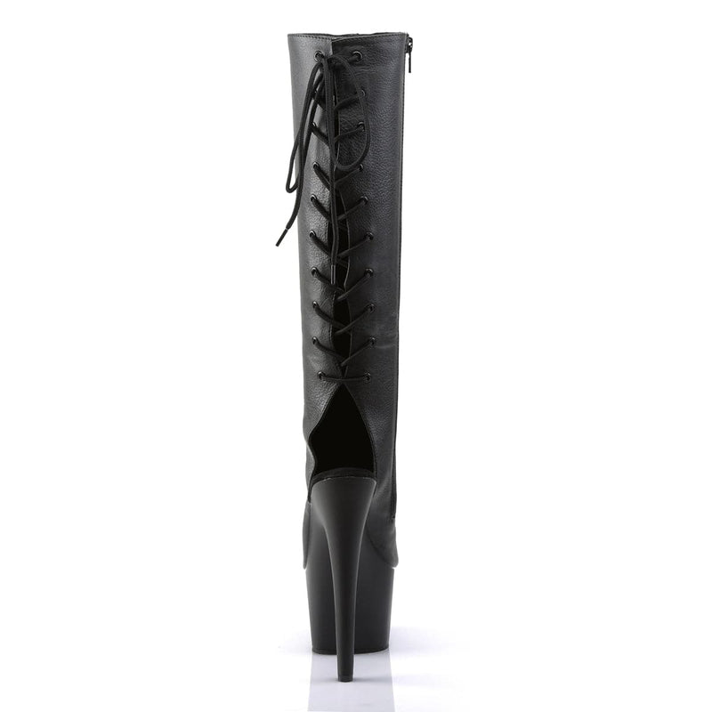 ADORE-2018 Black Faux Leather/Black Matte Knee Boot Pleaser US Size (Women's): 5