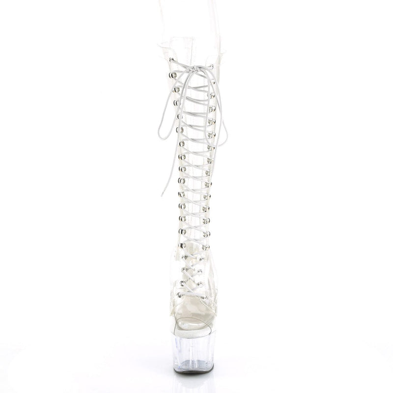 ADORE-2021C Clear/Clear Knee Boot Pleaser US Size (Women's): 5