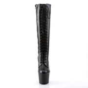 ADORE-2023 Black Stretch Faux Leather/Black Matte Knee Boot Pleaser US Size (Women's): 5