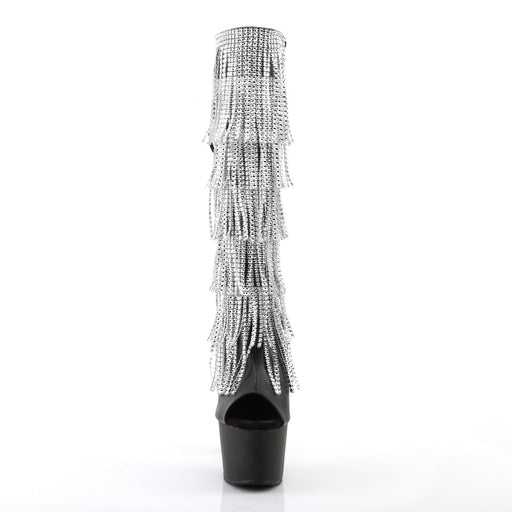 ADORE-2024RSF Black Stretch Faux Leather/Black Matte Knee Boot Pleaser US Size (Women's): 5