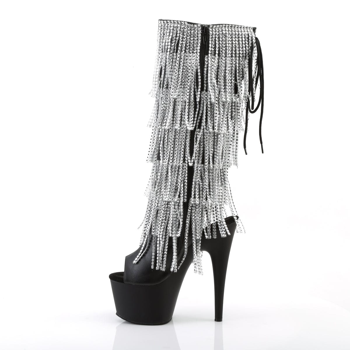 ADORE-2024RSF Black Stretch Faux Leather/Black Matte Knee Boot Pleaser US Size (Women's): 5