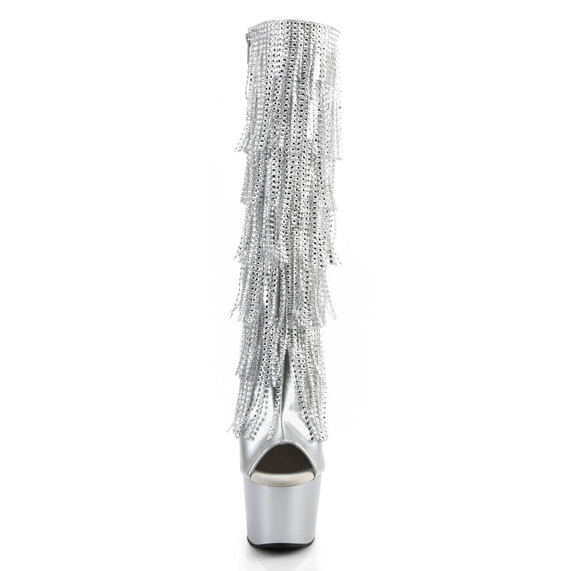 ADORE-2024RSF Silver Metallic Pu/Silver Matte Knee Boot Pleaser US Size (Women's): 5