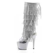 ADORE-2024RSF Silver Metallic Pu/Silver Matte Knee Boot Pleaser US Size (Women's): 5