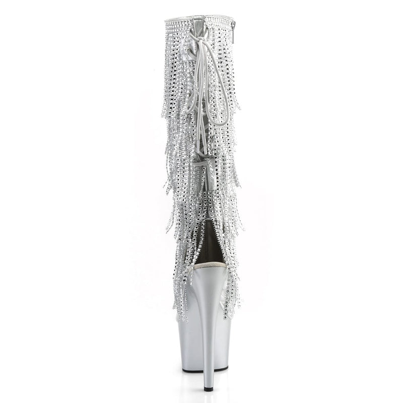 ADORE-2024RSF Silver Metallic Pu/Silver Matte Knee Boot Pleaser US Size (Women's): 5