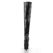 ADORE-3000 Black Stretch Faux Leather/Black Matte Thigh Boot Pleaser US Size (Women's): 5