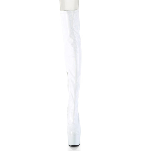 ADORE-3000HWR White Stretch Hologram/White Hologram Thigh Boot Pleaser US Size (Women's): 5