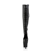 ADORE-3019 Black Faux Leather/Black Matte Thigh Boot Pleaser US Size (Women's): 6