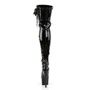 ADORE-3050 Black Stretch Patent/Black Thigh Boot Pleaser US Size (Women's): 5