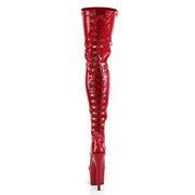 ADORE-3063 Red Stretch Patent/Red Thigh Boot Pleaser US Size (Women's): 5
