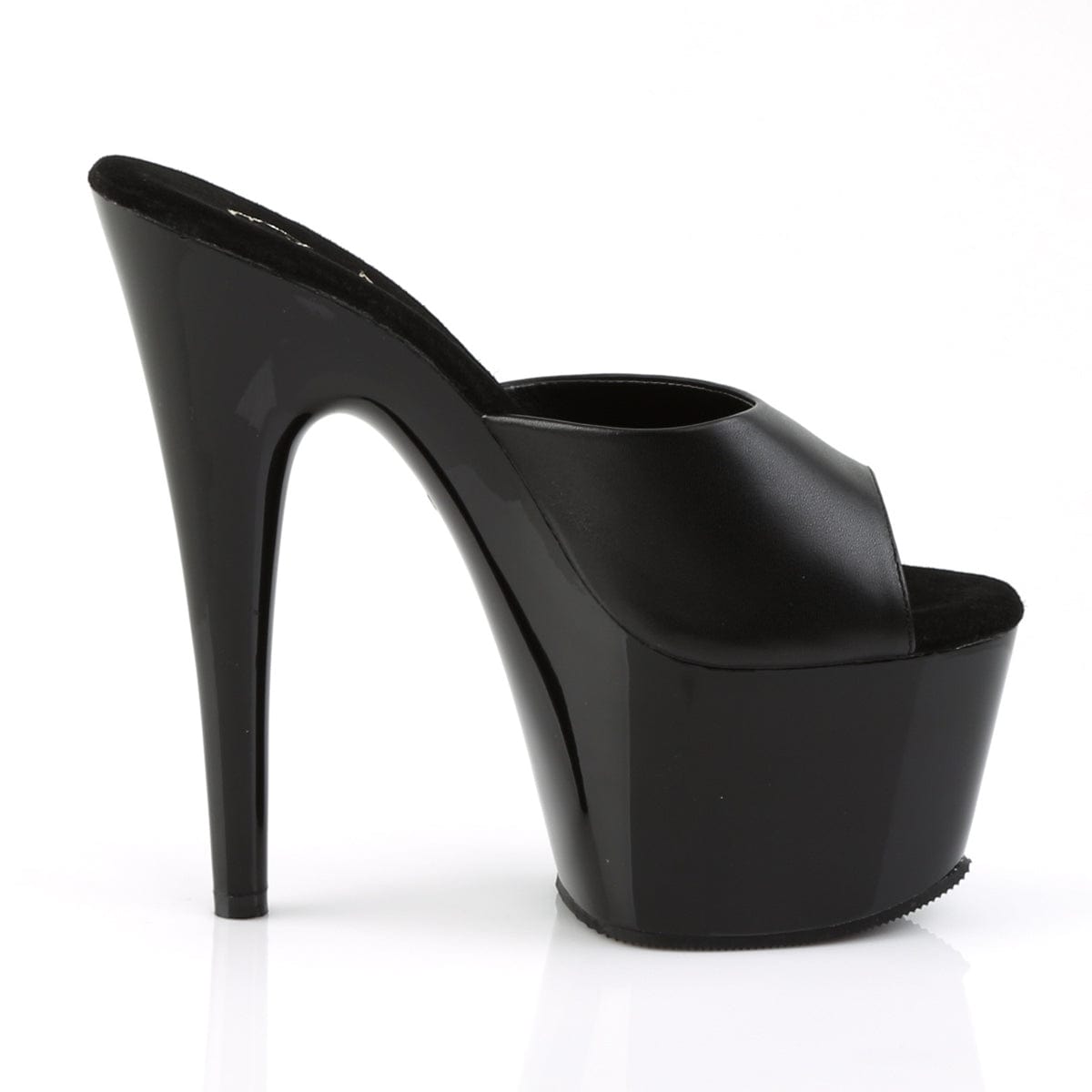 ADORE-701 Black Leather/ Black Slide Pleaser US Size (Women's): 5