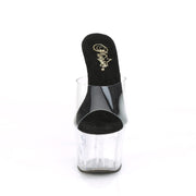 ADORE-701 Clear-Black/Clear Slide Pleaser US Size (Women's): 5