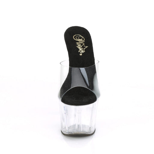 ADORE-701 Clear-Black/Clear Slide Pleaser US Size (Women's): 5