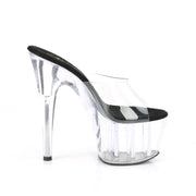 ADORE-701 Clear-Black/Clear Slide Pleaser US Size (Women's): 5