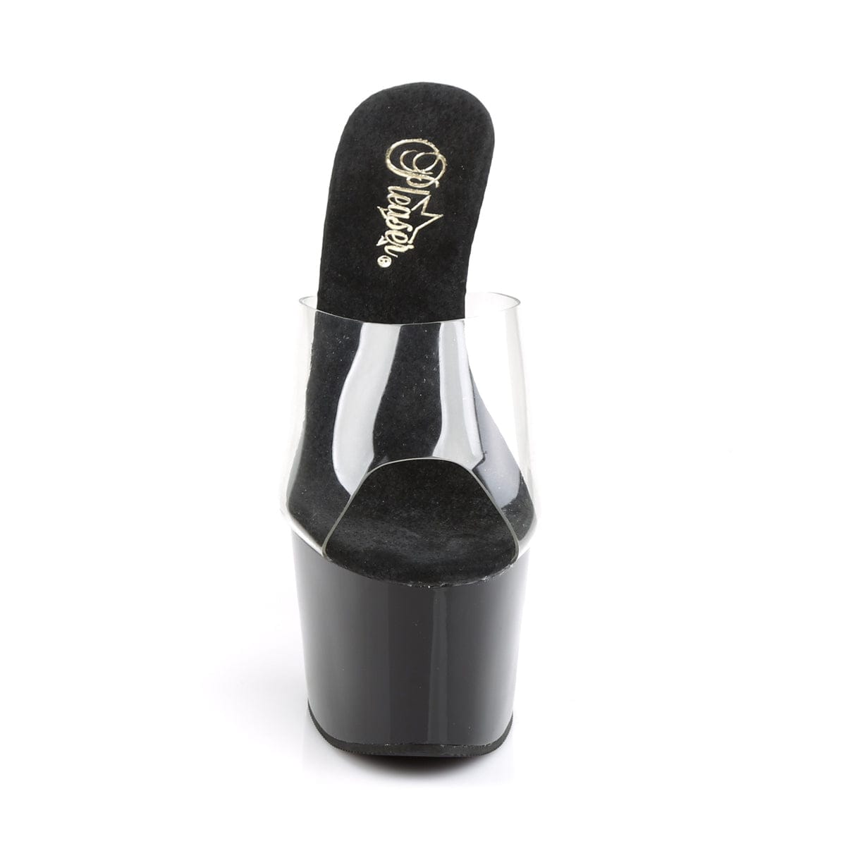 ADORE-701 Clear/Black Slide Pleaser US Size (Women's): 5