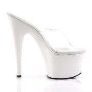 ADORE-701 Clear/White Slide Pleaser US Size (Women's): 5
