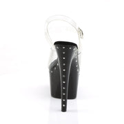 ADORE-708LS Clear/Black Platform Sandal Pleaser US Size (Women's): 5