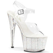 ADORE-708MG Clear/Clear Platform Sandal Pleaser US Size (Women's): 5