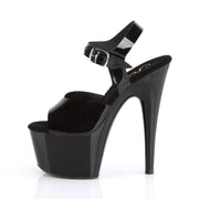 ADORE-708N Black (Jelly-Like) TPU/Black Platform Sandal Pleaser US Size (Women's): 5