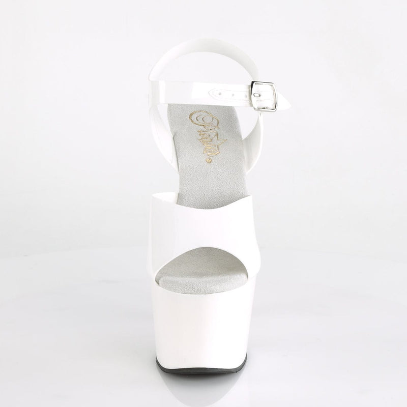 ADORE-708N White (Jelly-Like) TPU/White Platform Sandal Pleaser US Size (Women's): 5
