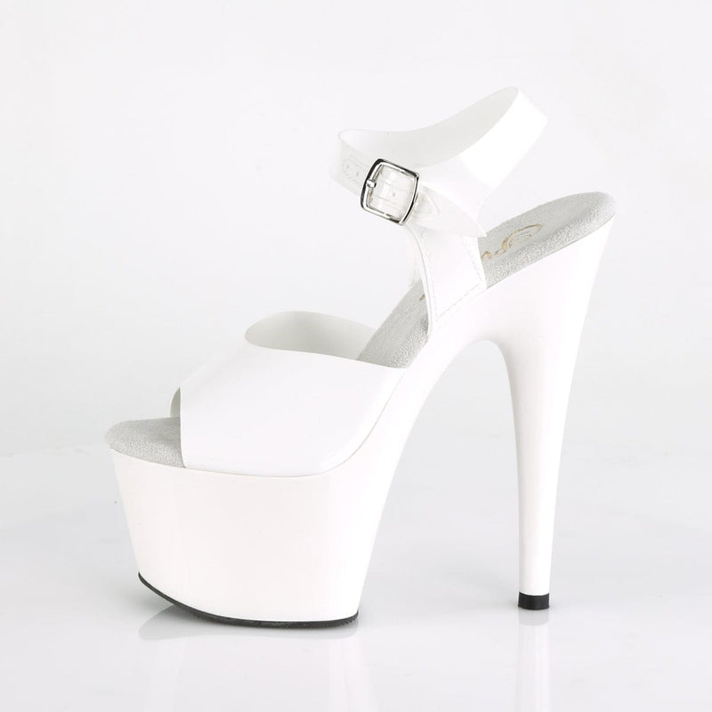 ADORE-708N White (Jelly-Like) TPU/White Platform Sandal Pleaser US Size (Women's): 5