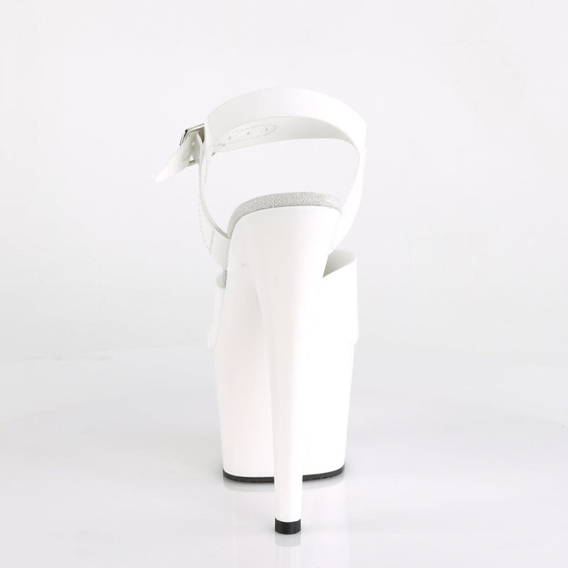 ADORE-708N White (Jelly-Like) TPU/White Platform Sandal Pleaser US Size (Women's): 5