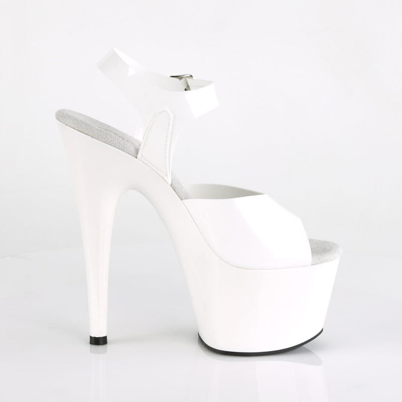 ADORE-708N White (Jelly-Like) TPU/White Platform Sandal Pleaser US Size (Women's): 5