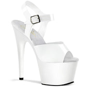 ADORE-708N White (Jelly-Like) TPU/White Platform Sandal Pleaser US Size (Women's): 5