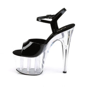 ADORE-709 Black Patent/ Clear Platform Sandal Pleaser US Size (Women's): 5