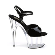 ADORE-709 Black Patent/ Clear Platform Sandal Pleaser US Size (Women's): 5
