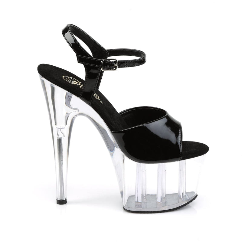 ADORE-709 Black Patent/ Clear Platform Sandal Pleaser US Size (Women's): 5