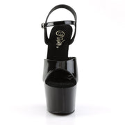 ADORE-709 Black Patent/Black Platform Sandal Pleaser US Size (Women's): 5