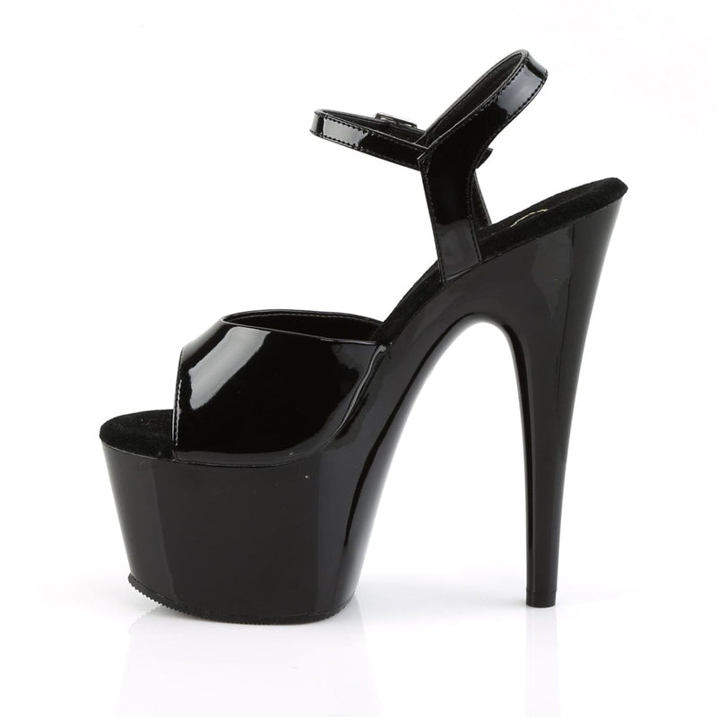ADORE-709 Black Patent/Black Platform Sandal Pleaser US Size (Women's): 5