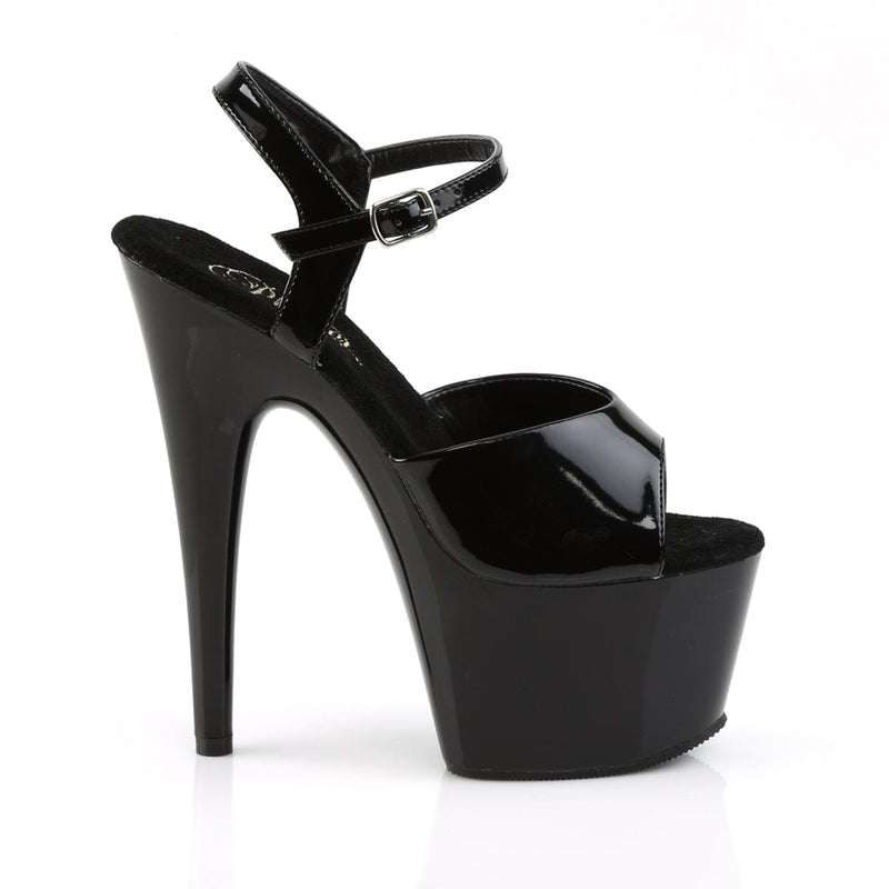 ADORE-709 Black Patent/Black Platform Sandal Pleaser US Size (Women's): 5