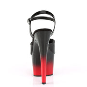 ADORE-709BR-H Black Patent/Black-Red Platform Sandal Pleaser US Size (Women's): 5