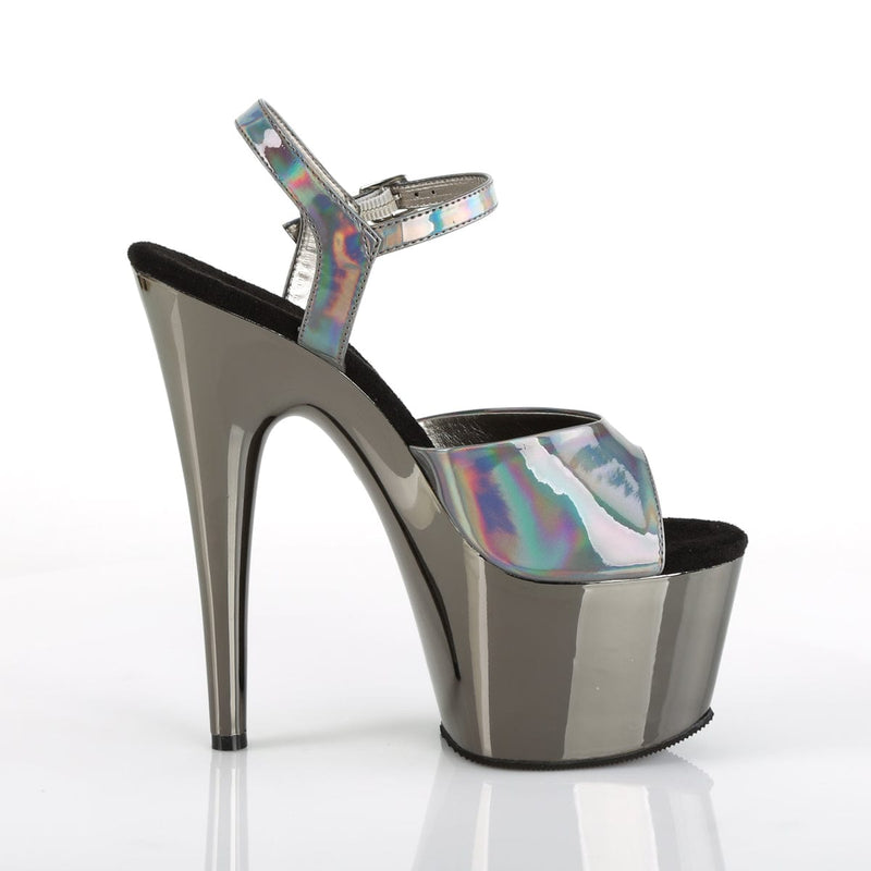ADORE-709HGCH Pewter Hologram Sandals Platform Sandal Pleaser US Size (Women's): 5
