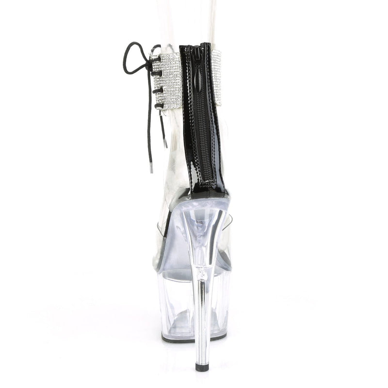 ADORE-724RS Clear-Black/Clear Platform Sandal Pleaser US Size (Women's): 5