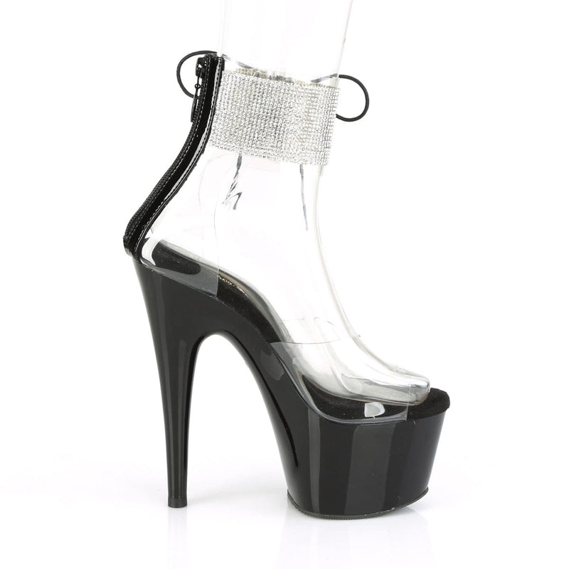 ADORE-724RS Clear/Black Platform Sandal Pleaser US Size (Women's): 5