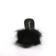 AMOUR-03 Black Pu-Fur CURRENT Fabulicious US Size (Women's): 5