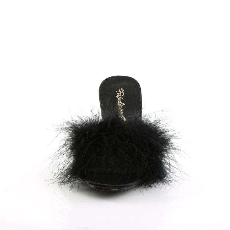 AMOUR-03 Black Pu-Fur CURRENT Fabulicious US Size (Women's): 5