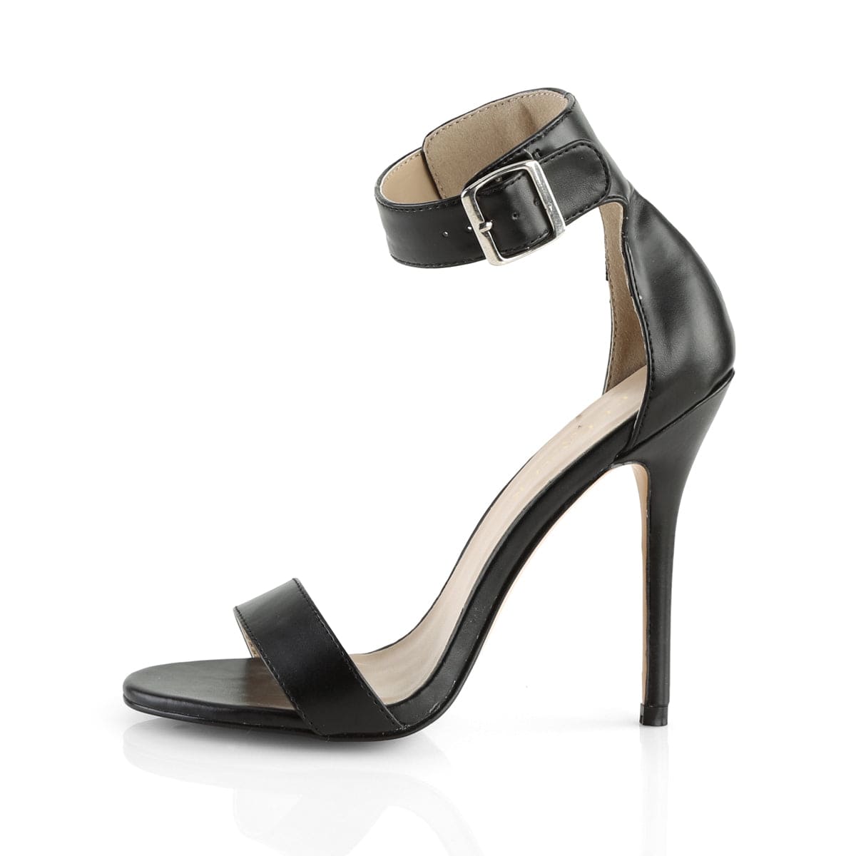AMUSE-10 Black Pu Sandal Pleaser US Size (Women's): 5