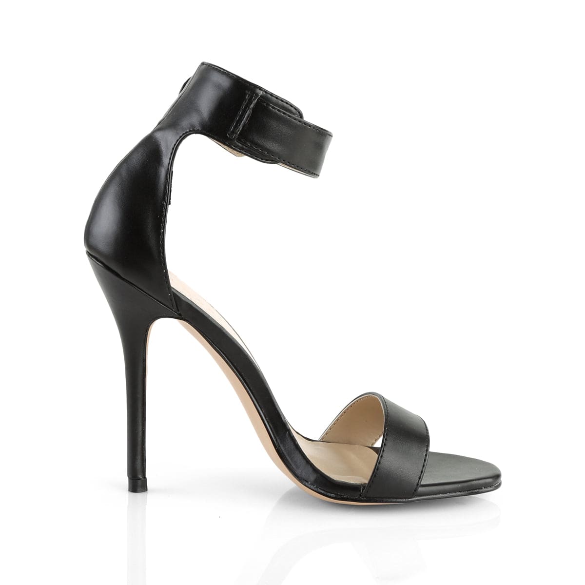 AMUSE-10 Black Pu Sandal Pleaser US Size (Women's): 5