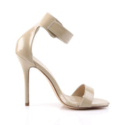 AMUSE-10 Cream Patent Sandal Pleaser US Size (Women's): 5