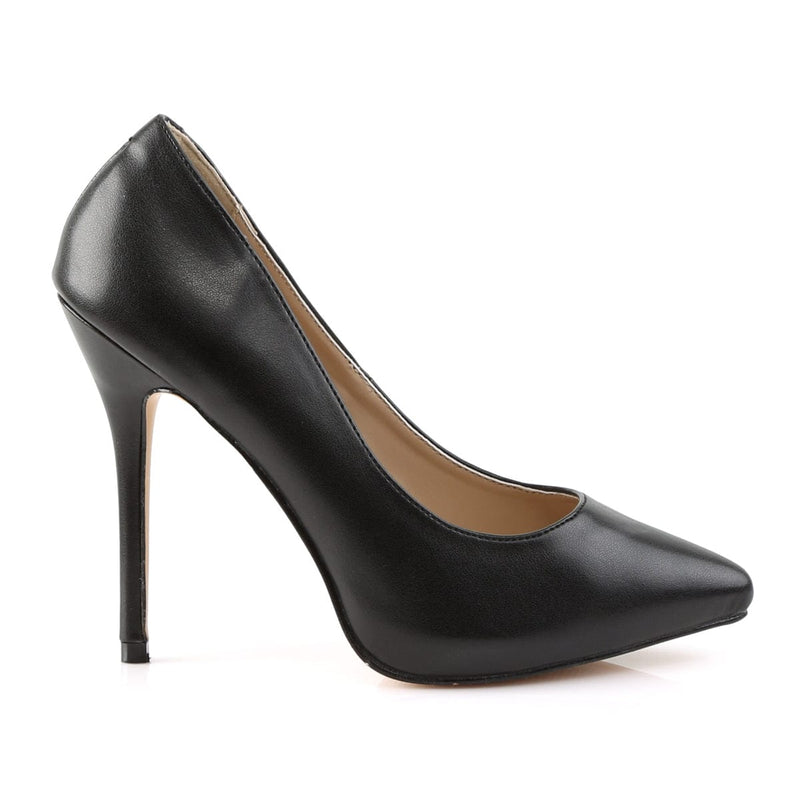 AMUSE-20 Black Faux Leather Pump Pleaser US Size (Women's): 5
