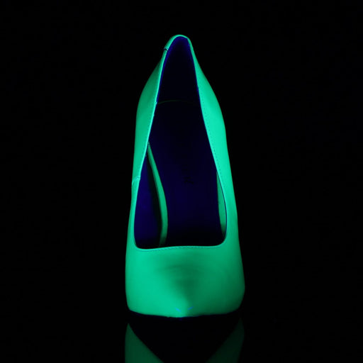 AMUSE-20 Neon Green Patent Pump Pleaser US Size (Women's): 5
