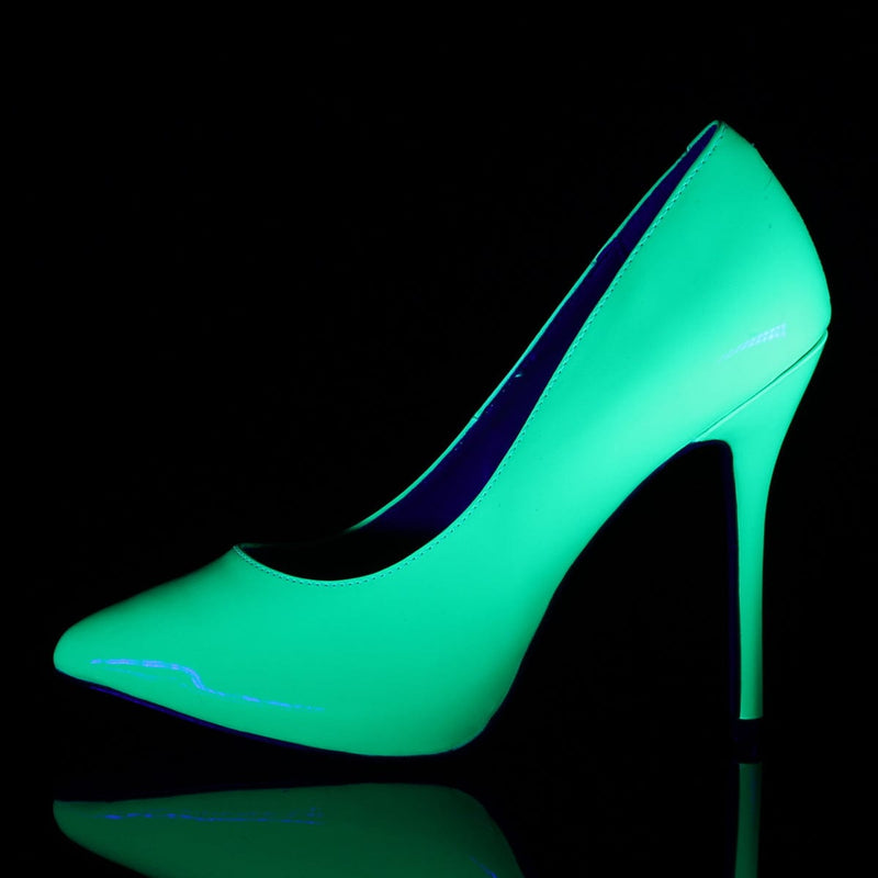 AMUSE-20 Neon Green Patent Pump Pleaser US Size (Women's): 5
