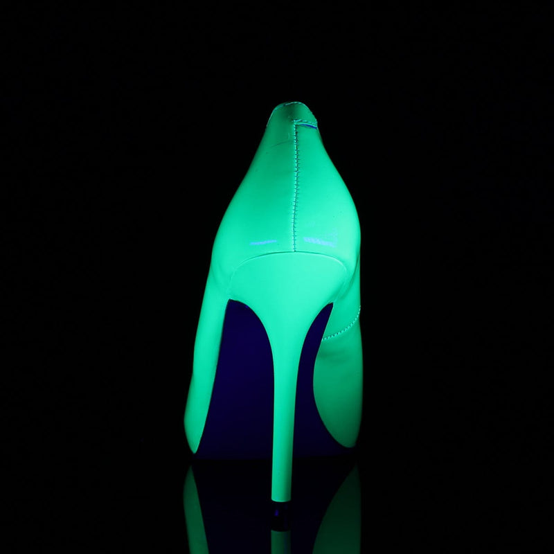 AMUSE-20 Neon Green Patent Pump Pleaser US Size (Women's): 5