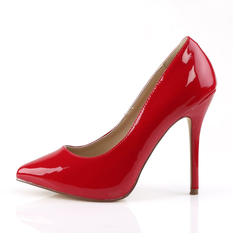 AMUSE-20 Red Patent Pump Pleaser US Size (Women's): 5