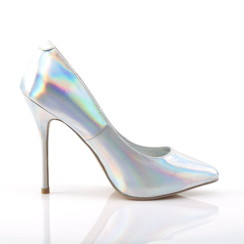 AMUSE-20 Silver Hologram Pu Pump Pleaser US Size (Women's): 5