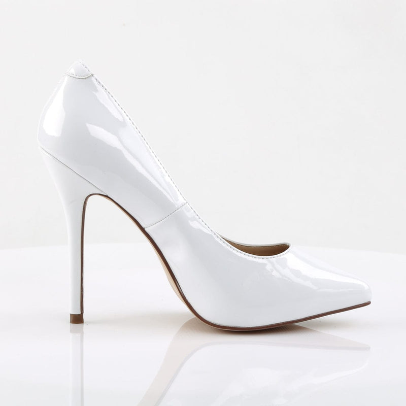 AMUSE-20 White Patent Pump Pleaser US Size (Women's): 5